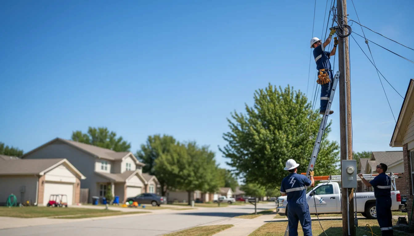 Residential electrician providing installation services in Jones, MI